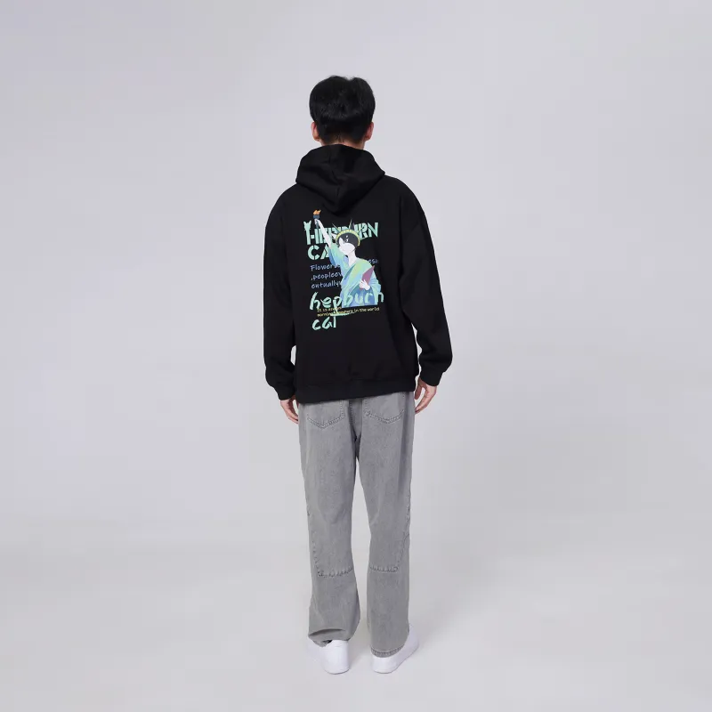 Hepburn Cat Sweatshirt Sets Unisex-5