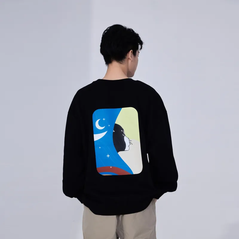 Hepburn Cat Sweatshirt Sets Unisex-15