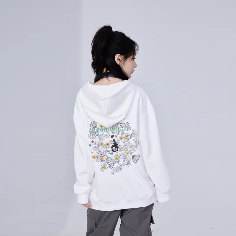Hepburn Cat Sweatshirt Sets Unisex-4