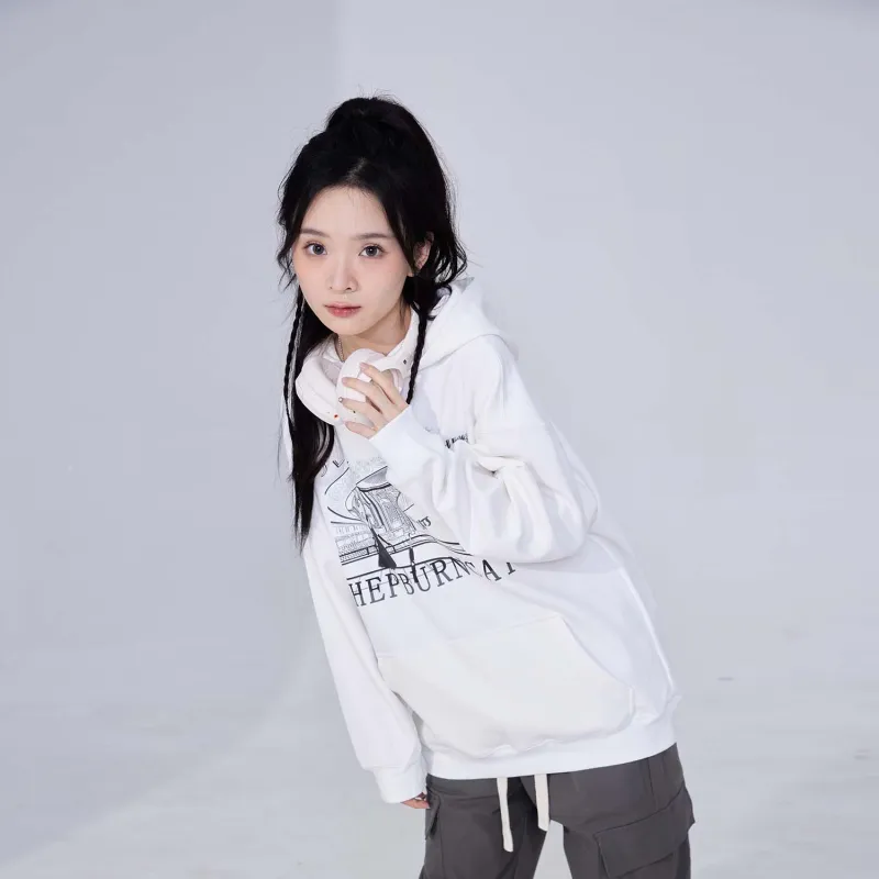 Hepburn Cat Sweatshirts Unisex-13