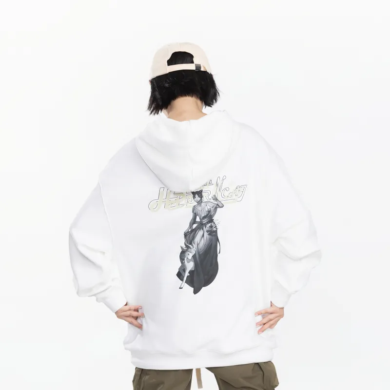 Hepburn Cat Sweatshirt Sets Unisex-2