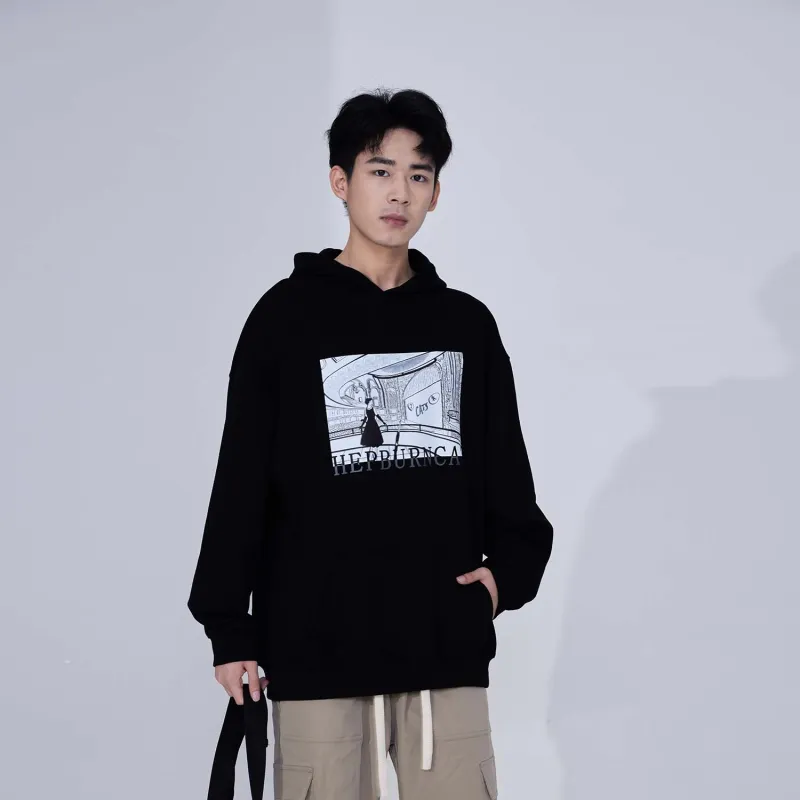 Hepburn Cat Sweatshirts Unisex-3