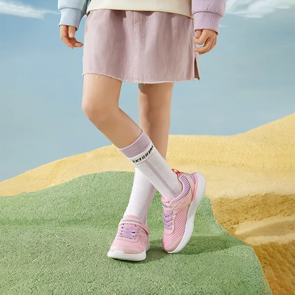 Skechers Go Run 400 V2 Low Top Kids Lifestyle Shoes Pink Purple Teenagers-7