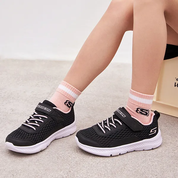 Skechers Comfy Flex 2.0 Anti Slip Wear Resistant Low Top Casual Shoes Black/Pink Teenagers-6