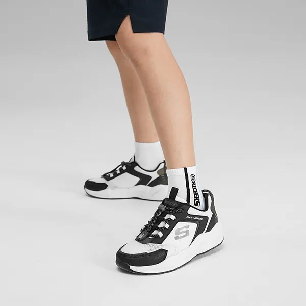 Skechers Ultrasurge Slip Resistant Cushioning Abrasion Resistant Low Top Kids' Running Shoes White Black Teenagers-9