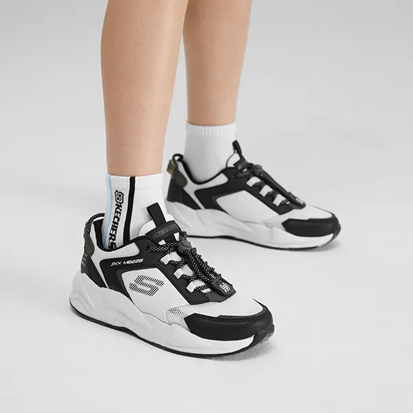Skechers Ultrasurge Slip Resistant Cushioning Abrasion Resistant Low Top Kids' Running Shoes White Black Teenagers-10