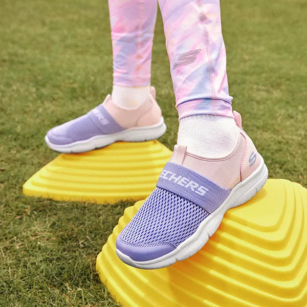 Skechers Kids Slip Resistant Cushioning Low Top Kids' Running Shoes Pink Purple Teenagers-7