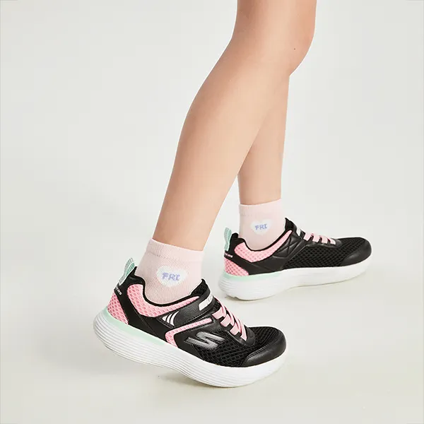Skechers Go Run 400 V2 Anti-Slip Wear-Resistant Running Shoes Black Pink Teenagers-7