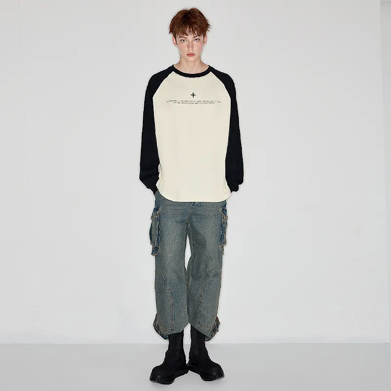 YLDP T Shirts Men Black White-5