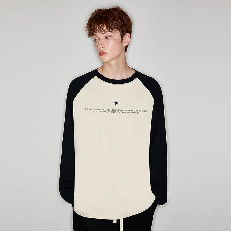 YLDP T Shirts Men Black White-2