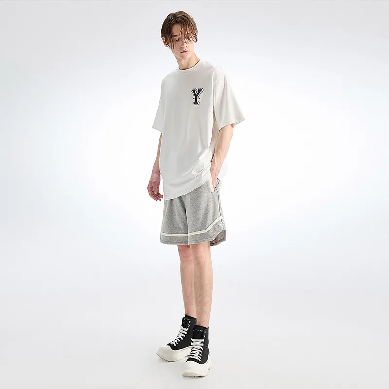 YLDP Sports Shorts Unisex Gray-3