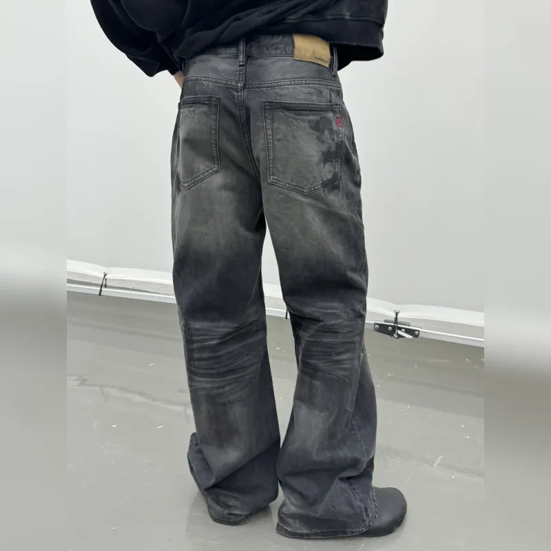 Haonanhuang Jeans Unisex Black-4