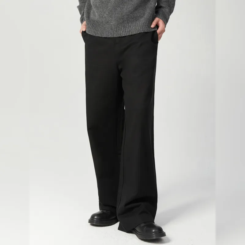 Haonanhuang Casual Pants Unisex Black-5