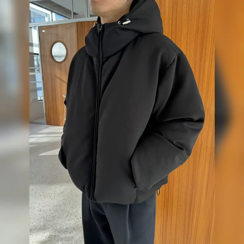 Haonanhuang Puffer Jacket Unisex Black-3