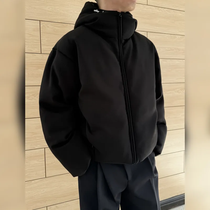 Haonanhuang Puffer Jacket Unisex Black-4