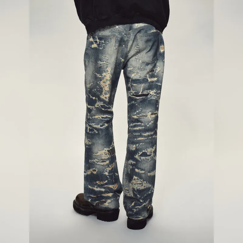Haonanhuang Jeans Unisex Blue-3
