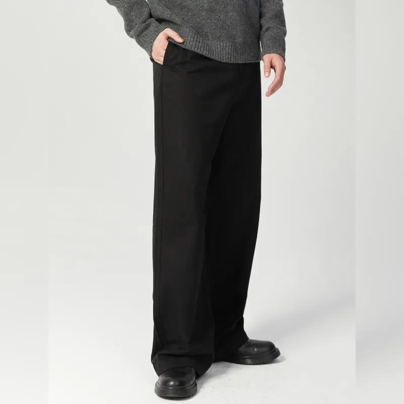 Haonanhuang Casual Pants Unisex Black-3