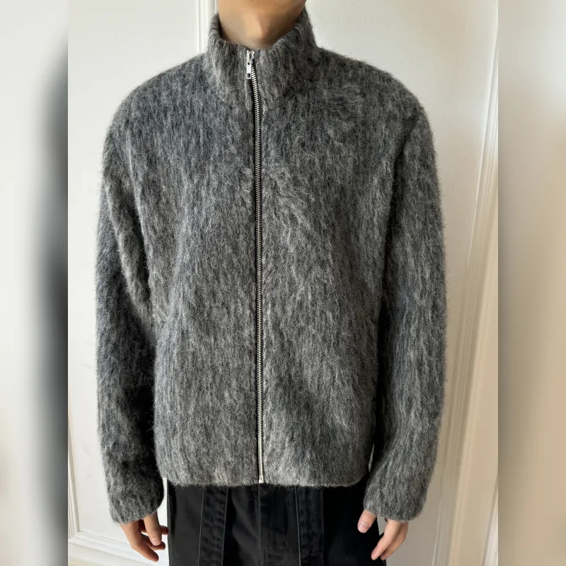 Haonanhuang Jackets Coats Unisex Gray-1