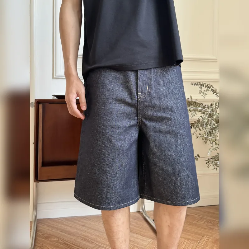 Haonanhuang Denim Shorts Unisex-4
