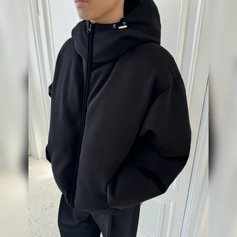 Haonanhuang Puffer Jacket Unisex Black-5