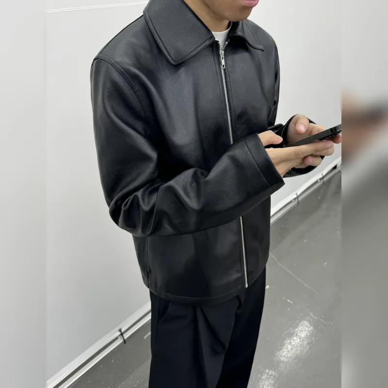 Haonanhuang Jackets Coats Unisex Black-4