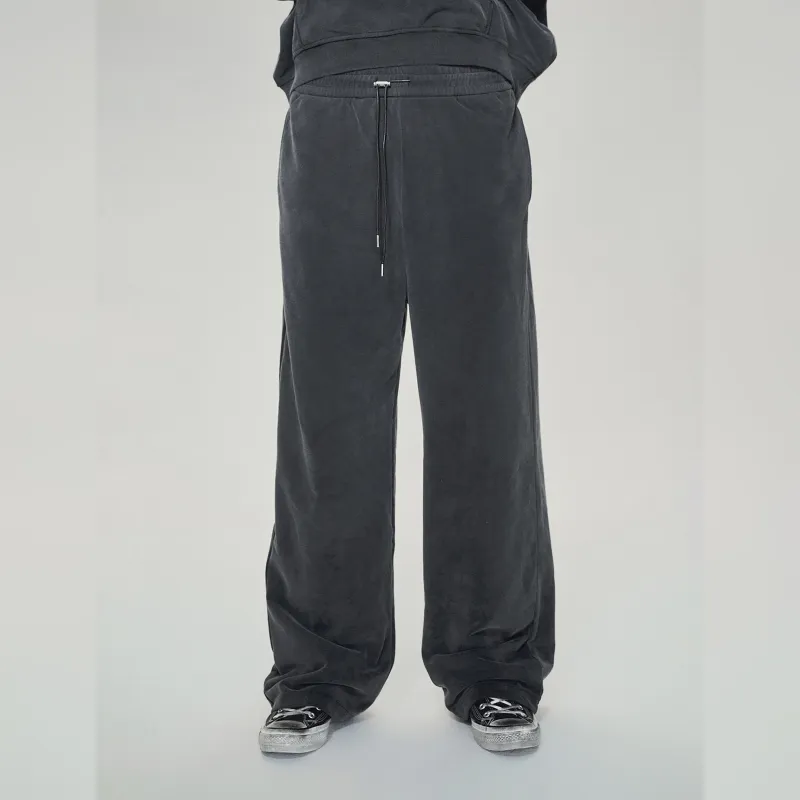 Haonanhuang Casual Pants Unisex Washed Gray-1