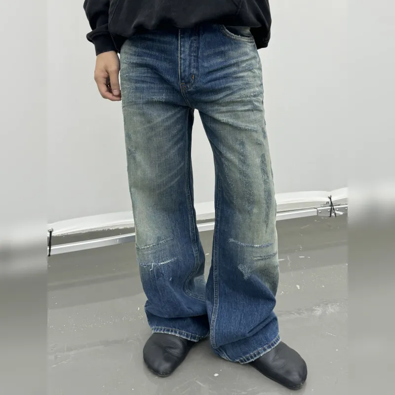 Haonanhuang Jeans Unisex Blue-1