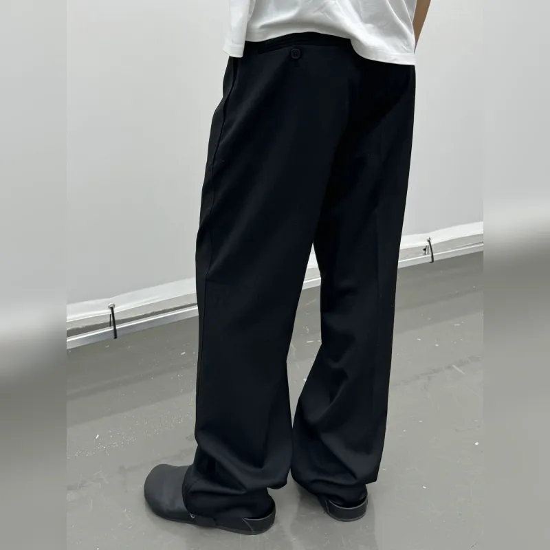 Haonanhuang Casual Pants Unisex Black-2