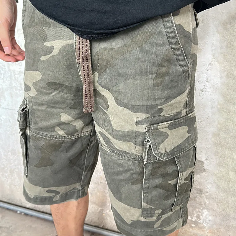 Haonanhuang Cargo Shorts Men Camouflage-2