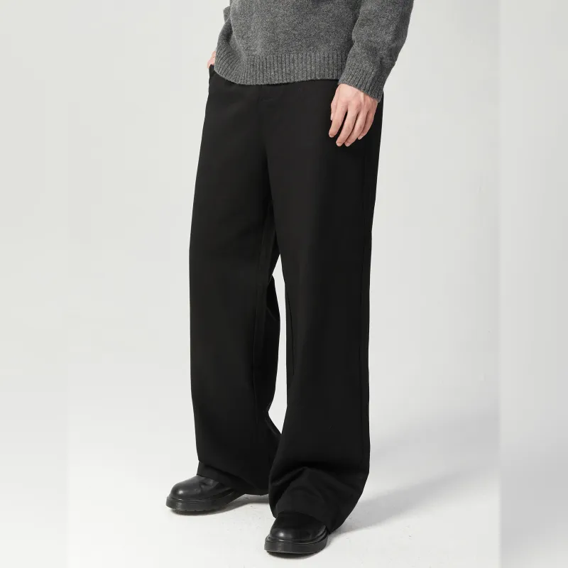 Haonanhuang Casual Pants Unisex Black-2