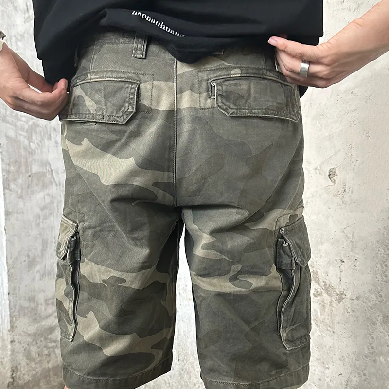 Haonanhuang Cargo Shorts Men Camouflage-5