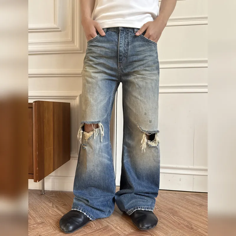 Haonanhuang Jeans Unisex Blue-2