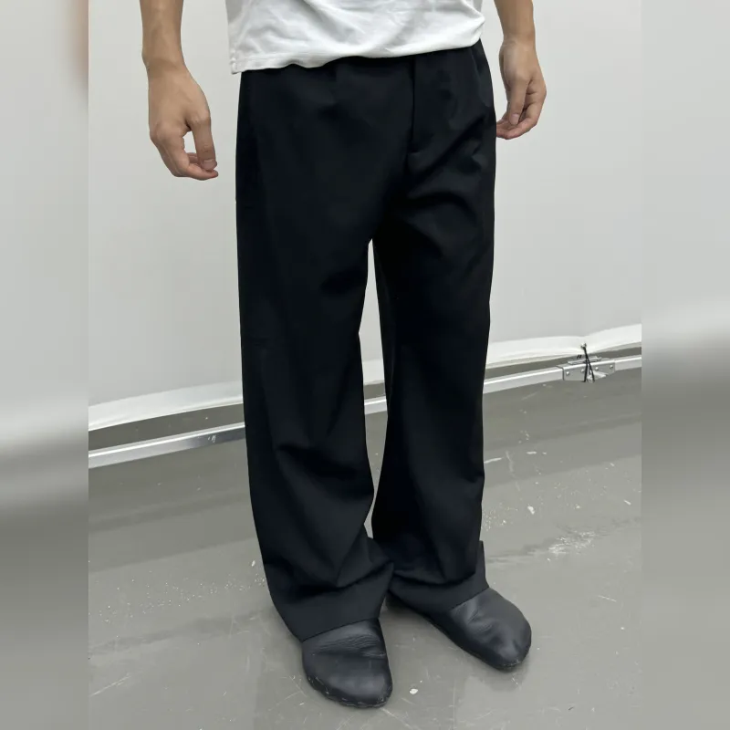 Haonanhuang Casual Pants Unisex Black-3