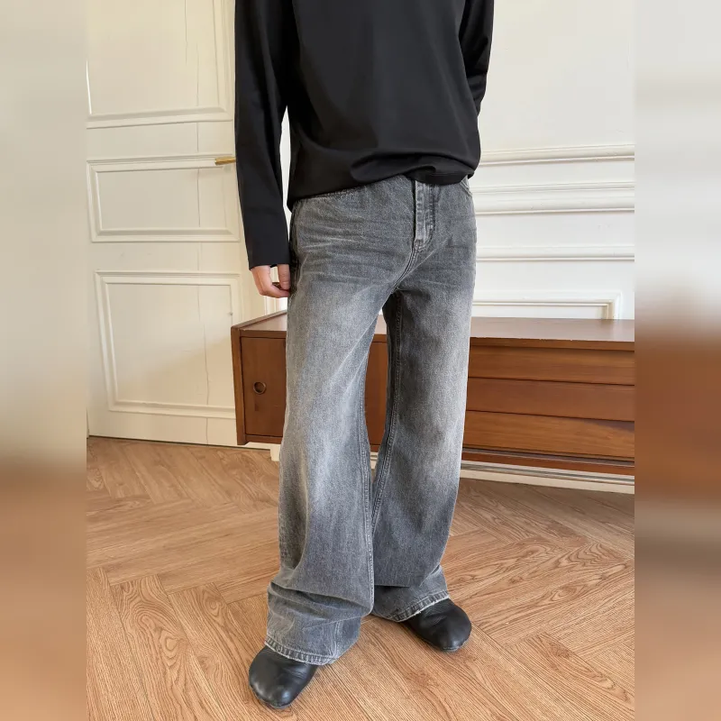 Haonanhuang Jeans Unisex Gray-1