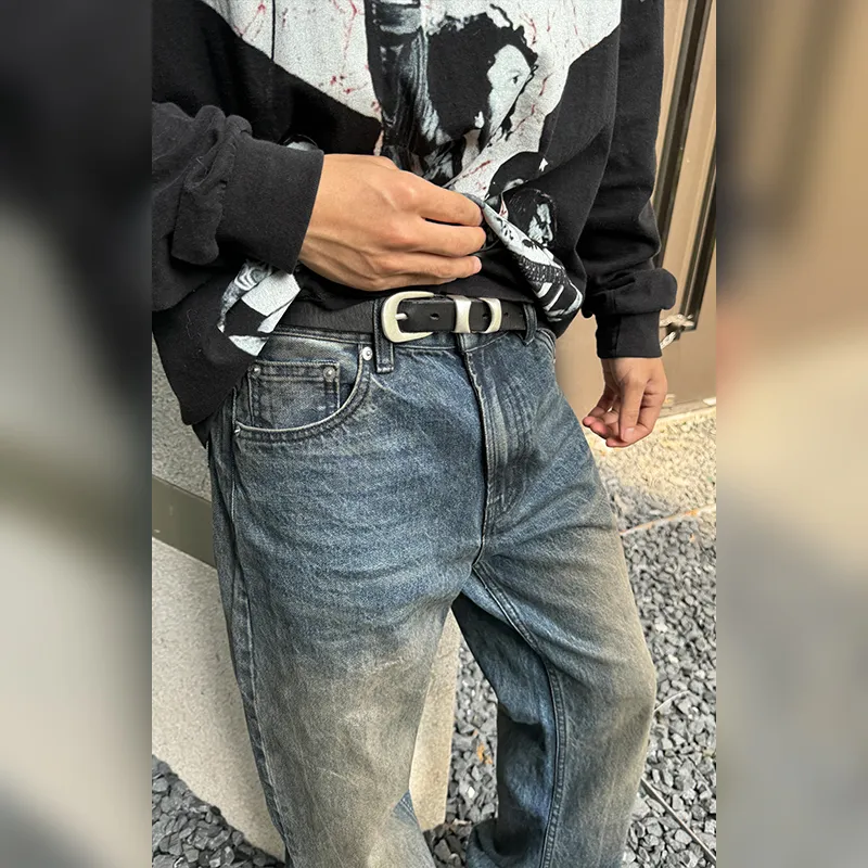 Haonanhuang Jeans Unisex Blue-2
