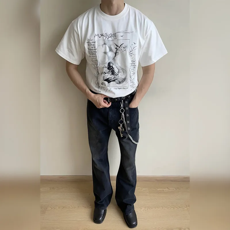 Haonanhuang Jeans Unisex Black-4