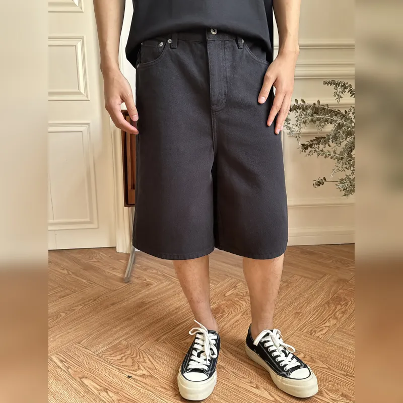 Haonanhuang Denim Shorts Unisex-1