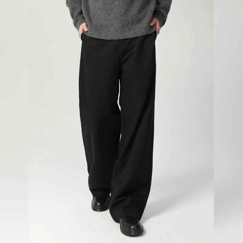 Haonanhuang Casual Pants Unisex Black-4