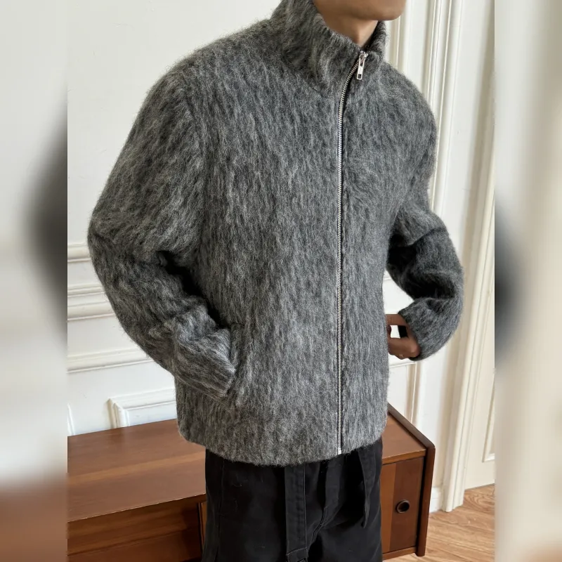 Haonanhuang Jackets Coats Unisex Gray-3