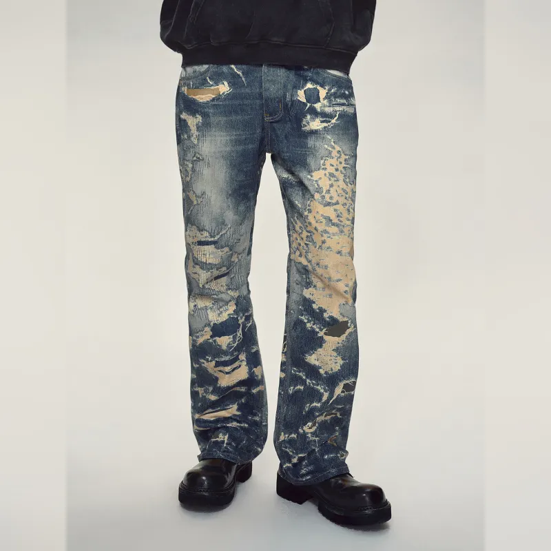 Haonanhuang Jeans Unisex Blue-4