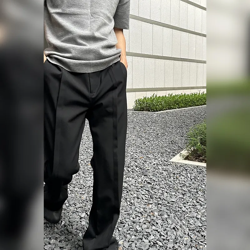 Haonanhuang Casual Pants Unisex Black-5