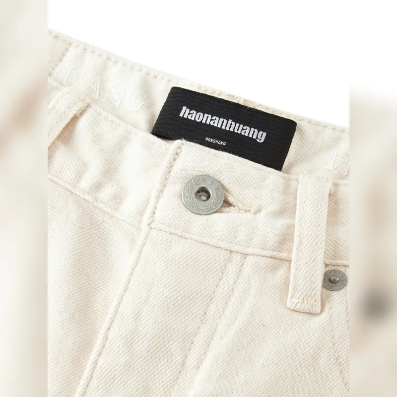 Haonanhuang Denim Shorts Unisex-1