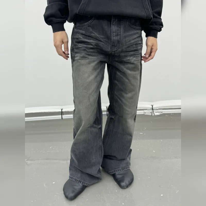 Haonanhuang Jeans Unisex Black-3