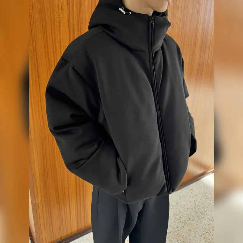Haonanhuang Puffer Jacket Unisex Black-2