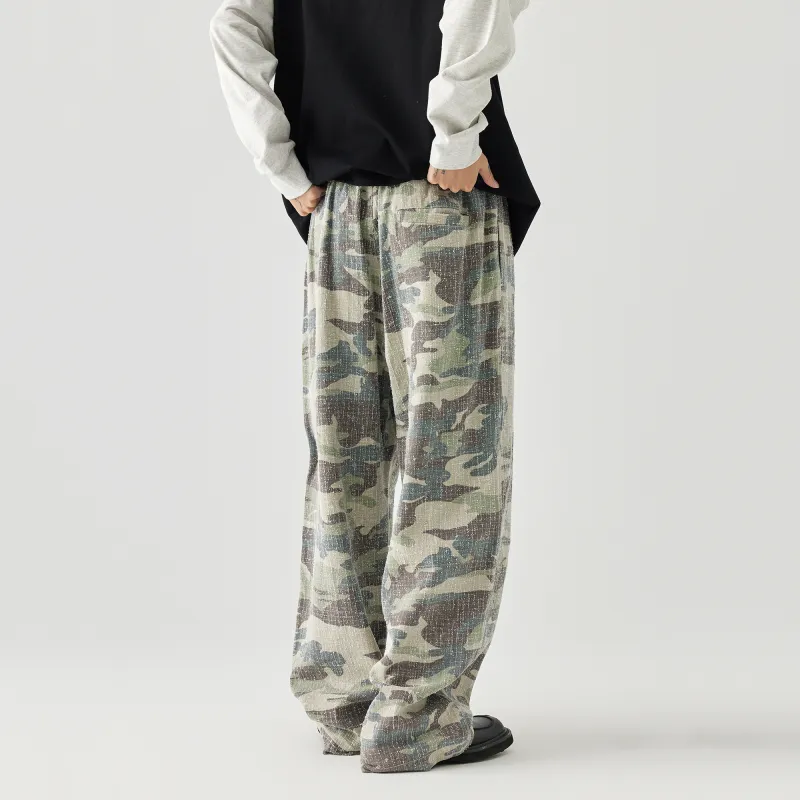 GOLFCROSS Casual Pants Unisex Green Camouflage-7