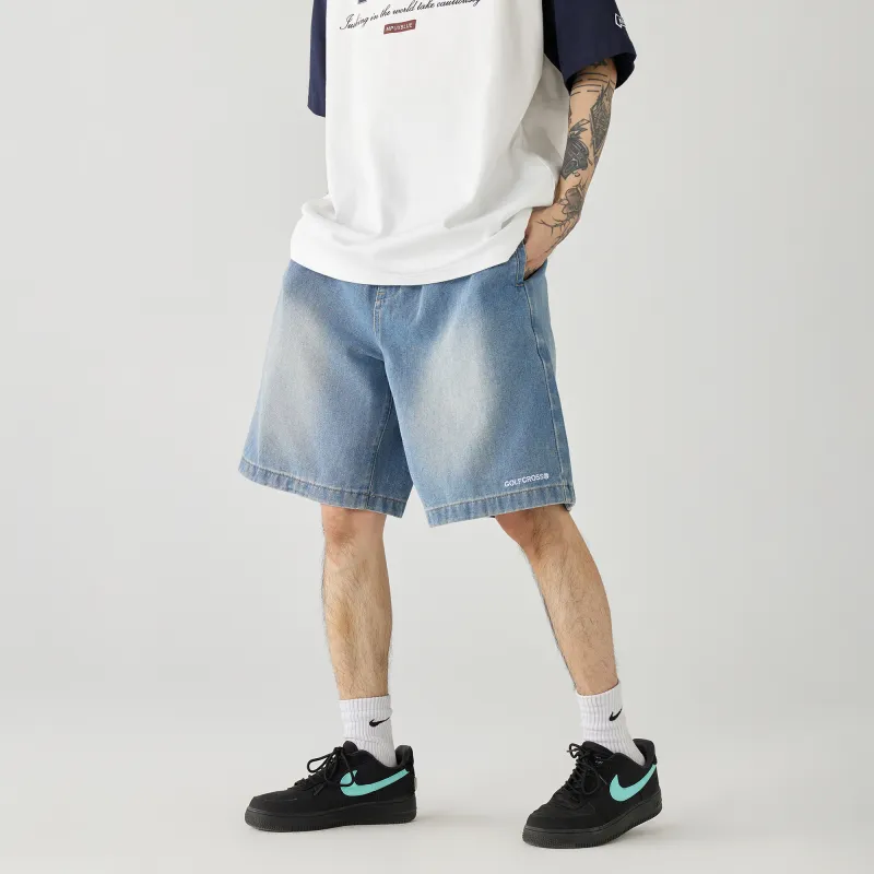 GOLFCROSS Denim Shorts Unisex-5