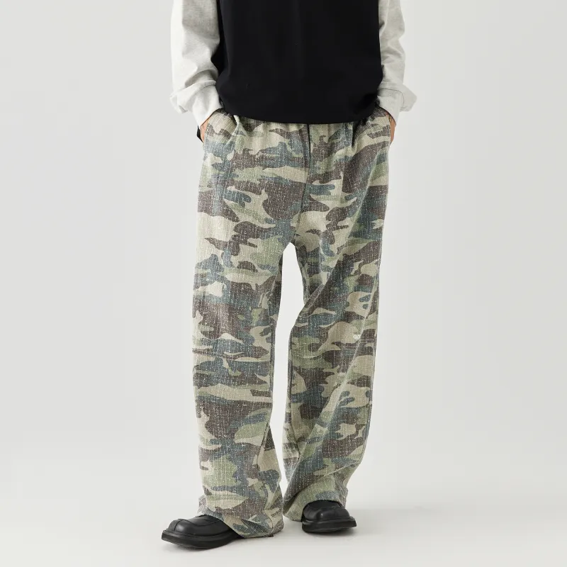GOLFCROSS Casual Pants Unisex Green Camouflage-4