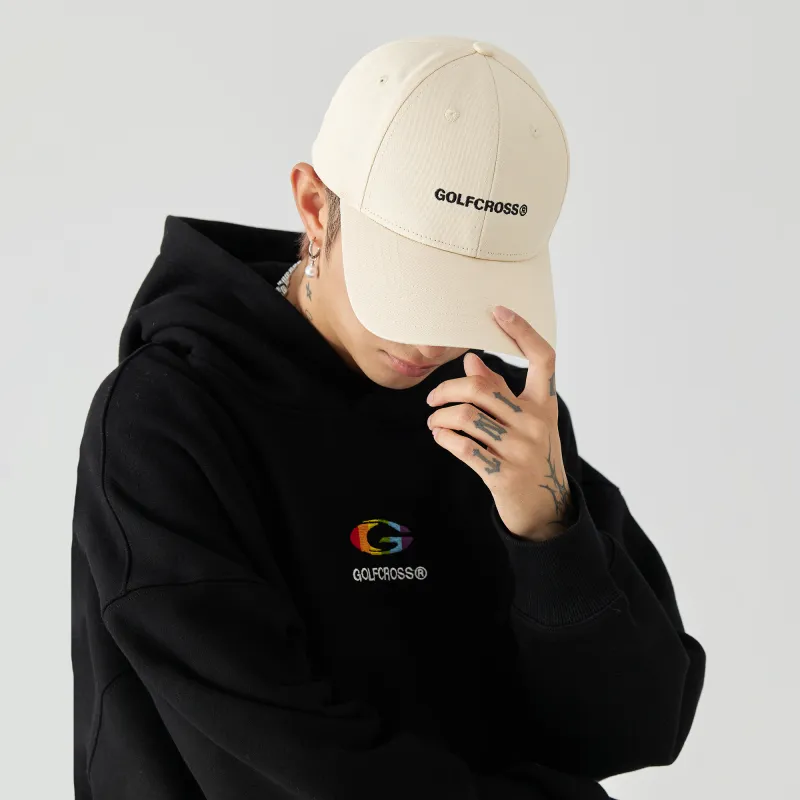 GOLFCROSS Cotton Baseball Caps Unisex Black-9