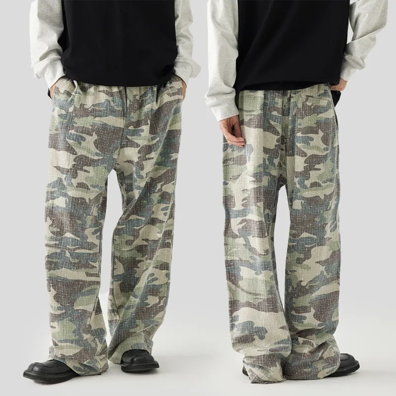 GOLFCROSS Casual Pants Unisex Green Camouflage-3