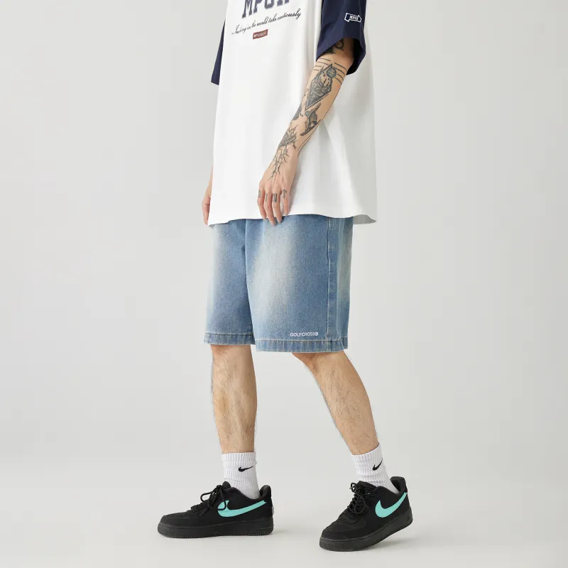 GOLFCROSS Denim Shorts Unisex-3